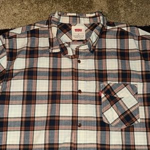 Mens Levi Long‎ Sleeve Button Down Shirt